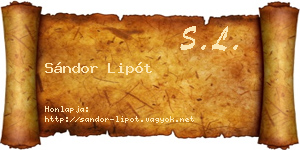 Sándor Lipót névjegykártya