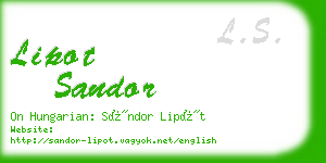 lipot sandor business card